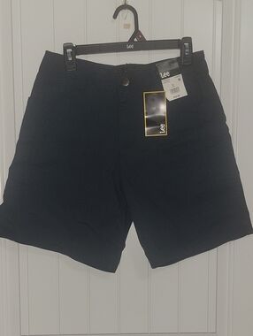 Lee Women's Black Flat Front Shorts
